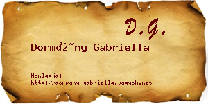 Dormány Gabriella névjegykártya