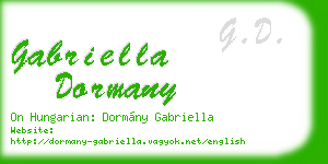 gabriella dormany business card